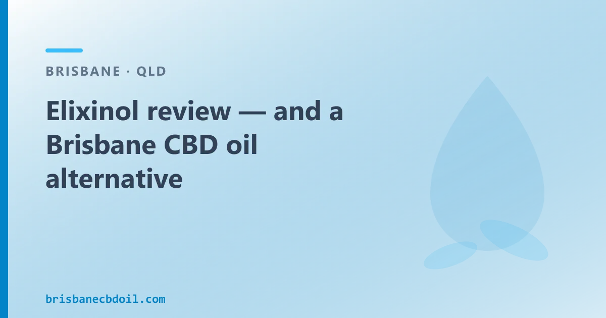 Elixinol review — an Australian CBD Oil Alternative